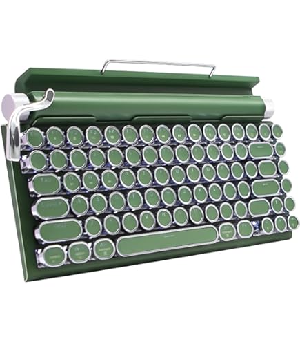 Amazon.co.jp: タイプライター型 レトロ メカニカルキーボード LED